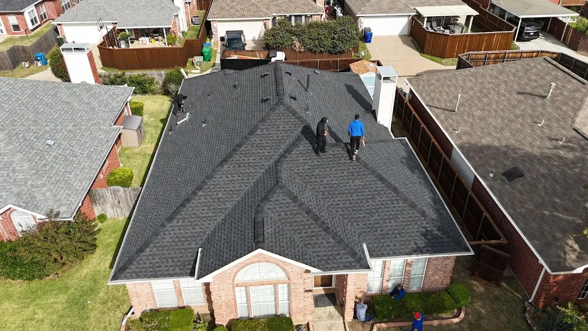 Commercial Roofing work in progress on a Lawndale property